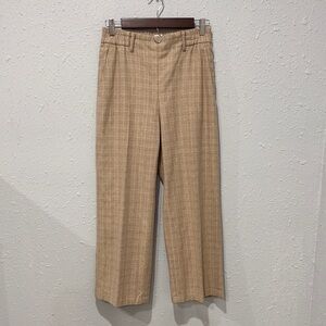 Aritzia Wilfred Womens's Cream and White Plaid Dress Pants Size Small